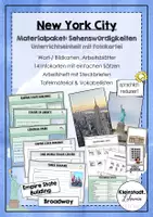 Vorschau - Unterrichtsreihen - Materialpaket New York Sehenswürdigkeiten - Deckblatt