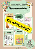 Vorschau - Arbeitsblätter - Materialpaket Sachunterricht 🍂🦓👮♂️🌻 ⏰ - Deckblatt