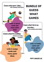 Vista previa - Juegos / Gamificación - 3 Guess what games - Cooking, Hobbies and Sports - Portada
