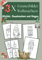 Vorschau - Mal- und Bastelvorlagen - Materialpaket Ausmal- und Fensterbilder, Wichtel, Kerzen, NussknackerInnen - Deckblatt