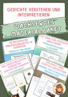 Vorschau - Stationenlernen - GEDICHTE / BUNDLE / Materialpaket Romantik - Deckblatt