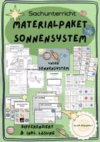Vorschau - Arbeitsblätter - Materialpaket: Sonnensystem - Deckblatt