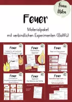 Vorschau - Stundenentwürfe - Unterrichtseinheit Feuer im Sachunterricht mit verbindlichen Experimenten - Deckblatt