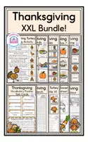 Vista previa - Hojas de trabajo - Thanksgiving Bundle - Portada