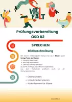 Vorschau - Arbeitsblätter - 3 Bildbeschreibungen (ÖSD B2 Prüfung) - Deckblatt