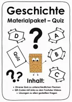 Vorschau - Arbeitsblätter - Geschichte. Materialpaket Quiz zu unterschiedlichen Themen - Deckblatt