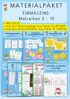 Vorschau - Arbeitsblätter - Einmaleins Materialpaket, Malreihen 2-10 - Deckblatt