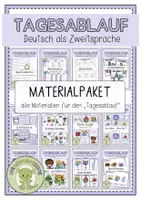 Vorschau - Spiele - TAGESABLAUF (wachsendes Materialpaket) DaZ/Deutsch - Deckblatt