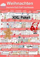 Vorschau - Unterrichtsreihen - Materialpaket - Weihnachten XXL Paket Wortschatzpaket - DaZ/DaF, Deutsch, Sachunterricht (Grundschule) - Deckblatt