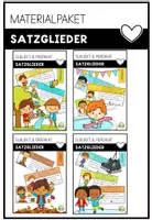 Vorschau - Arbeitsblätter - Materialpaket - Satzglieder erarbeiten Subjekt & Prädikat - Jahreszeiten - Deckblatt