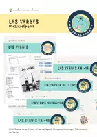 Vorschau - Arbeitsblätter - Materialpaket: Les verbes (passend zu Dis donc! 7 - 9) - Deckblatt