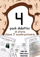 anteprima - Schede informative - Raccolta di materiali di storia per la classe terza della scuola primaria - Pagina di copertina