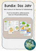 Vorschau - Arbeitsblätter - Bundle: Das Jahr Faltbuch und interaktives Wissensquiz - Deckblatt