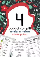 anteprima - Esercizi - Compiti di Natale italiano classe prima - Pagina di copertina