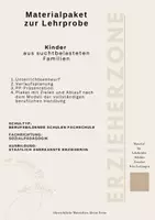 Vorschau - Stundenentwürfe - Materialpaket Lehrprobe Unterrichtsentwurf Kinder aus suchtbelasteten Familien - Deckblatt