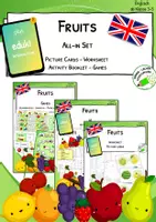 Vorschau - Spiele - Materialpaket "FRUITS" - All-in Set mit Wort-Bild-Karten, Arbeitsblättern und Spielen - Deckblatt