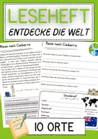 Vorschau - Arbeitsblätter - Materialpaket DaZ Grundschule 10 Orte Lesetraining Textverstehen - Deckblatt