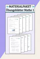 Vorschau - Arbeitsblätter - Materialpaket Übungsblätter + Lösungen Mathematik 1 📦 - Deckblatt