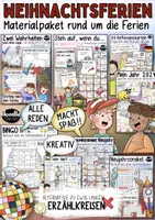 Vorschau - Mal- und Bastelvorlagen - Weihnachtsferien / Neujahr 2026 - PAKET Alternative zum Erzählkreis - Deckblatt