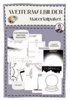 Vorschau - Arbeitsblätter - Materialpaket winterliche Weitermalbilder - Deckblatt