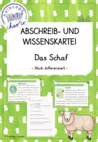 Vorschau - Arbeitsblätter - Das Schaf - Abschreibkartei zum Üben der Schreibschrift (LA) - 3fach differenziert - Deckblatt
