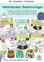 Vorschau - Stundenentwürfe - Materialpaket Windlichter, Tischlichter basteln, Herbst, Winter, Weihnachten, Sankt Martin - Deckblatt