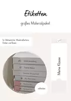 Vorschau - Mal- und Bastelvorlagen - Etiketten - Materialpaket/ Ordnungssystem (für Maxibriefkartons, Stehsammler, Ordner, Boxen) - Deckblatt