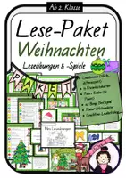 Vorschau - Spiele - Materialpaket WEIHNACHTEN | Leseübungen - Deckblatt