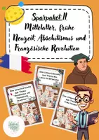 Vorschau - Arbeitsblätter - Sparpaket zu den Themen: Mittelalter, Frühe Neuzeit, Absolutismus und Französische Revolution - Deckblatt