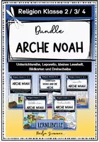 Vorschau - Stundenentwürfe - Materialpaket/ Bundle "Arche Noah" - 5-stündige Reihe, Leporello, Lesebüchlein, Drehscheibe und Bild-/Textkarten - Deckblatt