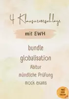 Vorschau - Test - Materialpaket Klausuren globalisation, Abitur, mock exams, mündliche Prüfung, Klausur Abitur - Deckblatt