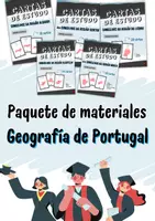 Vista previa - Hojas de trabajo - Paquete de materiales geografía de Portugal - Portada