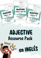 Vista previa - Hojas de trabajo - English Adjectives Materials Pack - Portada