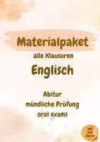 Vorschau - Arbeitsblätter - Materialpaket Klausuren, mündliche Prüfungen, Abitur, Englisch, Qualifikationsphase - Deckblatt