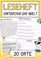 Vorschau - Arbeitsblätter - Lesespiele 3 Klasse Klasse 2 Deutsch 20 Orte Leseheft Deutsch DaZ Grundschule Lesen - Deckblatt