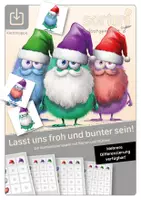 Vorschau - Stationenlernen - Materialpaket | Klettmappen | Verkleidete Weihnachtsmonster Level 1 - 4 - Deckblatt