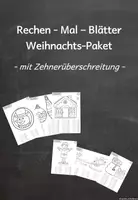 Vorschau - Mal- und Bastelvorlagen - Weihnachtspaket Rechen-Mal-Blätter - Deckblatt