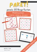 Vorschau - Spiele - Materialpaket Bingo Karten Weihnachten ZR10, ZR20 & ZR 50 inkl. Zahlengenerator für Smartboard/Digitale Tafel - Deckblatt