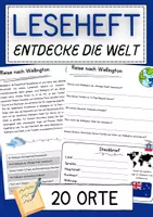 Vorschau - Arbeitsblätter - Leseverständnis Klasse 5 Klasse 6 20 spannende Orte Textverständnis Lesetraining Aufgaben Arbeitsblätter - Deckblatt