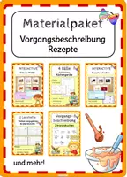 Vorschau - Arbeitsblätter - Materialpaket Vorgangsbeschreibung Rezepte - Wortschatz & Grammatikpaket für Deutsch & Hauswirtschaft – Sekundarstufe 1 - Deckblatt