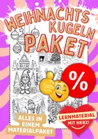 Vorschau - Arbeitsblätter - Weihnachtskugeln Christbaumkugeln PAKET Weihnachten ausmalen - Deckblatt