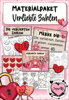 Vorschau - Arbeitsblätter - Verliebte Zahlen | Materialpaket | Mathe Klasse 1 - Deckblatt
