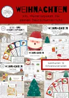 Vorschau - Arbeitsblätter - XXL Weihnachtliches Materialpaket für das Fach Deutsch - Deckblatt