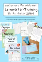 Vorschau - Arbeitsblätter - wachsendes Materialpaket - Lernwörter-Training für Klasse 2/3/4 - Deckblatt