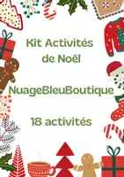 Aperçu - Apprentissages en autonomie - Kit activités de Noël par NuageBleuBoutique - Page de couverture