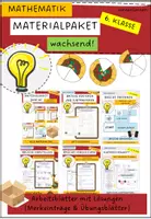 Vorschau - Arbeitsblätter - Materialpaket: Mathematik 6. Klasse (75 Materialien, wachsend), Brüche etc. - Deckblatt