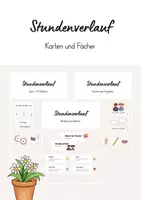 Vorschau - Merkblätter - Stundentransparenzkarten / Stundenverlauf - Materialpaket (beige) - Deckblatt