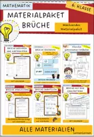 Vorschau - Arbeitsblätter - Materialpaket Brüche (6. Klasse) - wachsend (50 Materialien) - Deckblatt