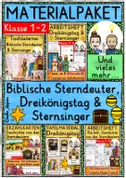 Vorschau - Arbeitsblätter - Klasse 1-2 Heilige drei Könige Grundschule & Die drei Weisen aus dem Morgenland XXL-MATERIALPAKET - Deckblatt