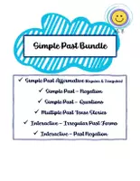 Vorschau - Arbeitsblätter - Materialpaket Simple Past (Affirmative, Negation, Questions) - Deckblatt
